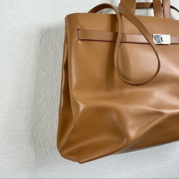 FURLA Calf Kelly Leather Jumbo Shoulder Bag - Picture 2 of 11